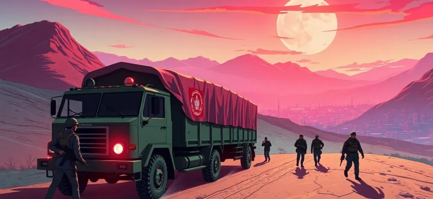 Films de guerre sur les caravanes en Afghanistan