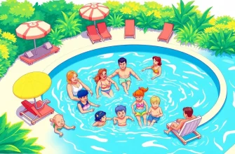 Films familiaux autour de la piscine