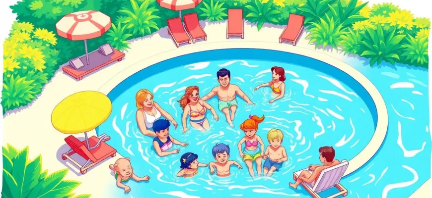 Films familiaux autour de la piscine