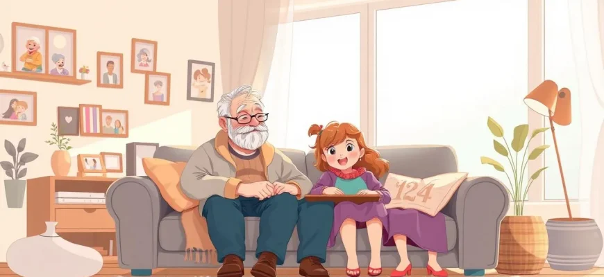 Films familiaux sur les grands-pères et petites-filles