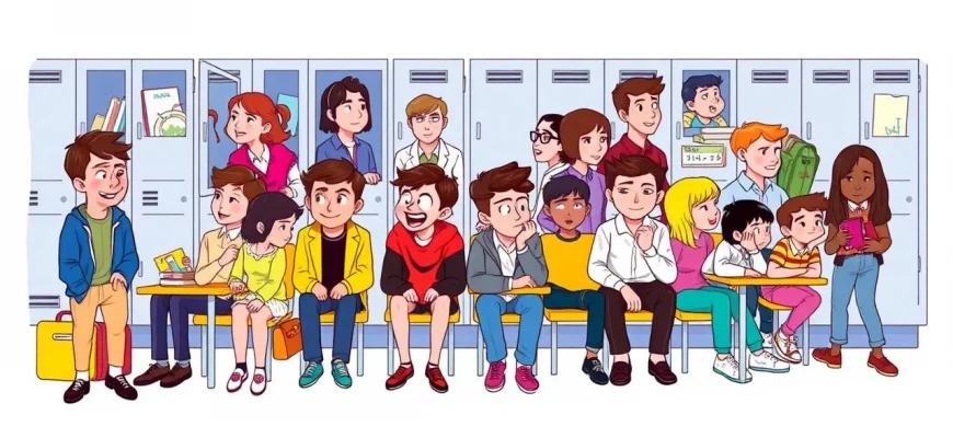 Films familiaux sur les beaux gosses à l'école