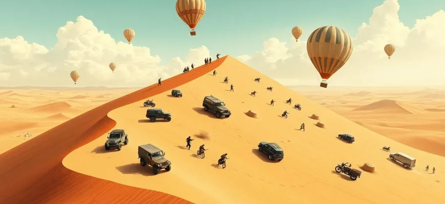 Films d'action dans le désert du Sahara