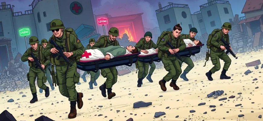 Films de guerre sur l'évacuation des blessés