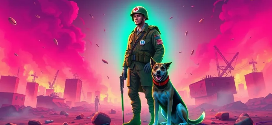 Films de guerre avec des chiens sanitaires