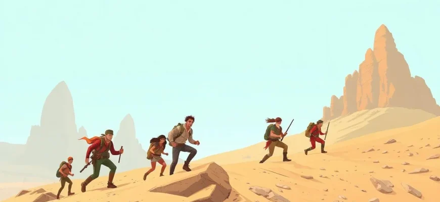 Films d'aventures dans les dunes de sable