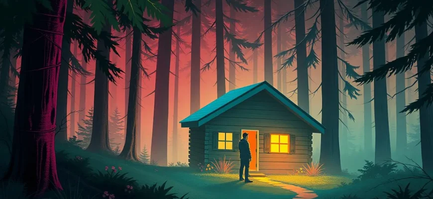 Films dramatiques dans une cabane en forêt