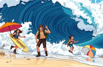 Films d'aventure pendant un tsunami