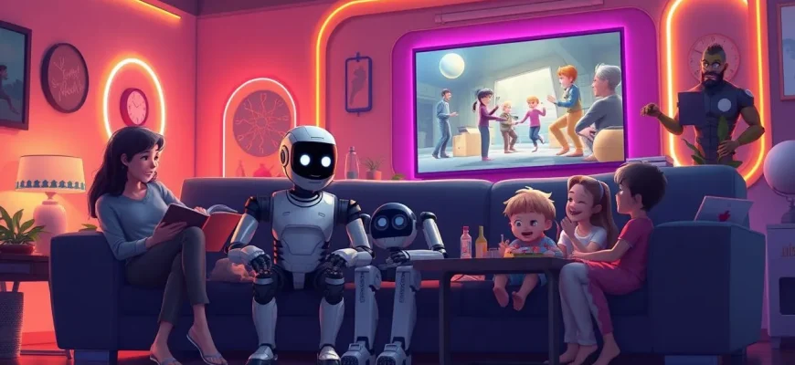 Films familiaux avec des robots humanoïdes