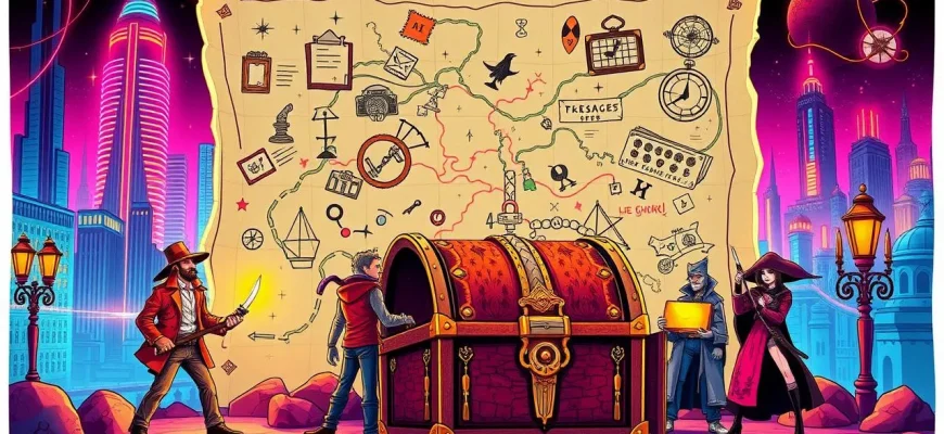 Films sur la carte au trésor