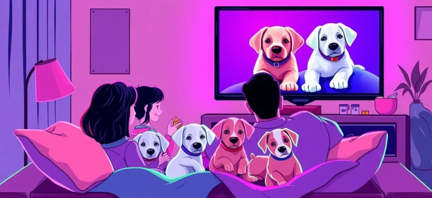 Films familiaux avec des chiots
