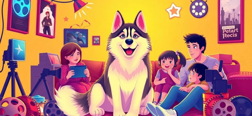 Films familiaux avec des huskies