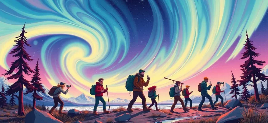 Films d'aventure sous l'aurore boréale