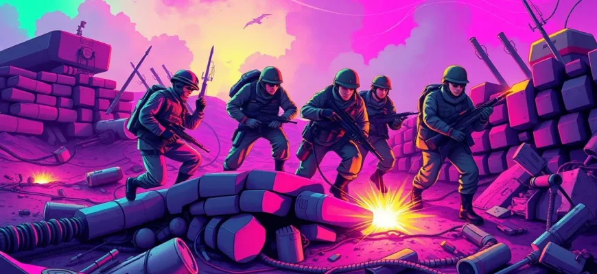 Films de guerre sur les obstacles d'ingénierie