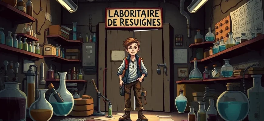 Films d'aventure dans des laboratoires anciens
