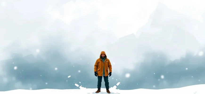 Films d'action dans la tempête de neige