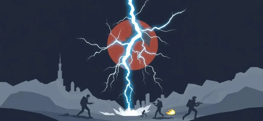 Films d'action avec des éclairs