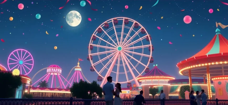 Films d'amour dans les parcs d'attractions